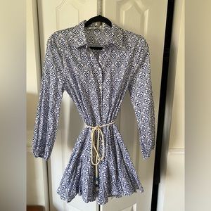 Cute white and blue dress from Zara